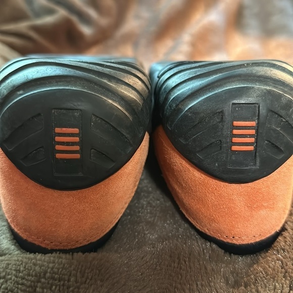 LANDS END All Weather Moccasins Orange Leather Sz 8 - Picture 8 of 12